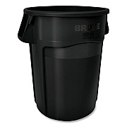 Rubbermaid Commercial Brute Container, 55 gal, Resin, Black, 3/Carton (17797393)