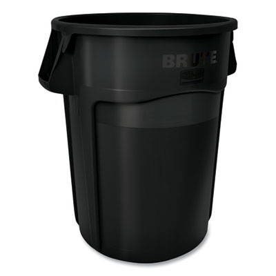 Rubbermaid Commercial Brute Container, 55 gal, Resin, Black, 3/Carton (17797393)