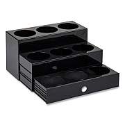 Mind Reader Foundation Collection 9-Compartment Nested Syrup Countertop Bottle Organizer, 12.5 x 5 x 7, Black (SYRUPH9BLK)