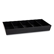 Mind Reader Anchor Collection 5-Compartment Snack Organizer, 12 x 24 x 3.25, Black (SNACKORGTBLK)