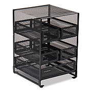 Mind Reader Network Collection 5-Compartment Tea Countertop Organizer, 6.75 x 7 x 10, Black (MMTDR5BLK)