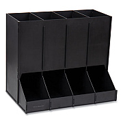 Mind Reader Anchor Collection 4-Compartment Single Serve Pod Countertop Dispenser, 14.25 x 9 x 12.15, Black (CPODBKBLK)
