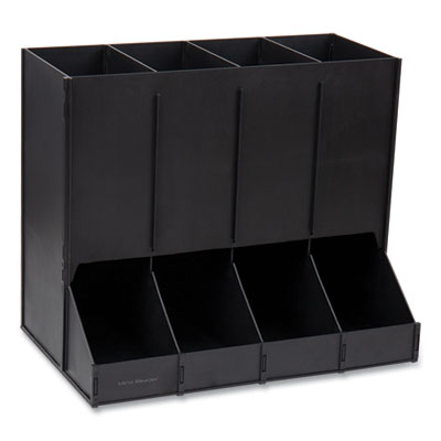Mind Reader Anchor Collection 4-Compartment Single Serve Pod Countertop Dispenser, 14.25 x 9 x 12.15, Black (CPODBKBLK)