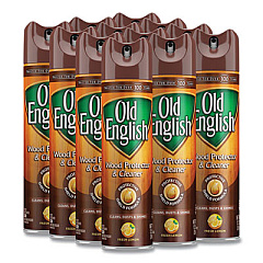 OLD ENGLISH Furniture Polish, Fresh Lemon Scent, 12.5 oz Aerosol Spray, 12/Carton (74035CT)