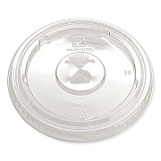Fabri-Kal Greenware Cold Drink Lids, X-Slot, Fits 12 oz to 20 oz Cold Cups, Plastic, Clear, 1,000/Carton (LKC1220FX)