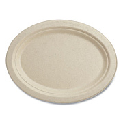 World Centric Fiber Plates, Paper, 9.9 x 12, Natural, 500/Carton (PLSCU12OLFS)