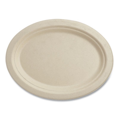 World Centric Fiber Plates, Paper, 9.9 x 12, Natural, 500/Carton (PLSCU12OLFS)