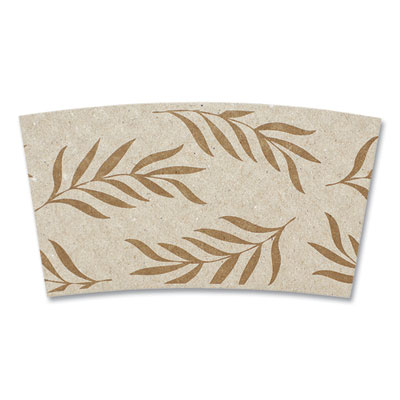 World Centric Hot Cup Sleeves, Fits 8 oz Cups, Natural, 1,000/Carton (SLPAME)