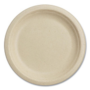 World Centric Fiber Plates, Paper, 7" dia, Natural, 1,000/Carton (PLSCU7LFS)