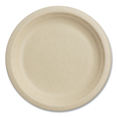 World Centric Fiber Plates, Paper, 7" dia, Natural, 1,000/Carton (PLSCU7LFS)