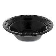 Pactiv Evergreen Placesetter Deluxe Laminated Foam Dinnerware, Bowl, 4 oz, Black, 1,250/Carton (YTKB00040000)