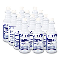 Misty Secure Hydrochloric Acid Bowl Cleaner, Mint Scent, 32oz Bottle, 12/Carton (1038801)