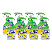 Fantastik Disinfectant Multi-Purpose Cleaner Lemon Scent, 32 oz Spray Bottle, 8/Carton (366094)