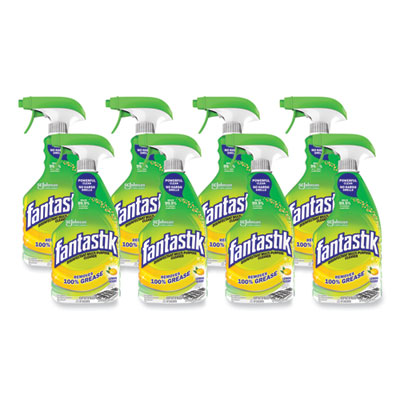 Fantastik Disinfectant Multi-Purpose Cleaner Lemon Scent, 32 oz Spray Bottle, 8/Carton (366094)