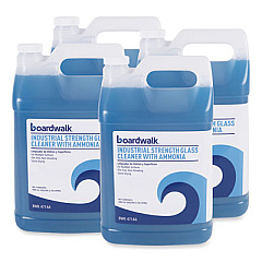Boardwalk Industrial Strength Glass Cleaner with Ammonia, 1 gal Bottle, 4/Carton (4714A)