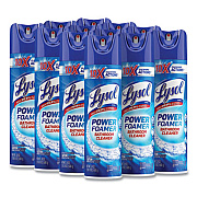 LYSOL Brand Power Foam Bathroom Cleaner, 24 oz Aerosol Spray, 12/Carton (02569CT)