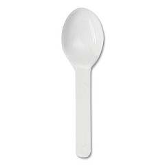 World Centric PLA Compostable Cutlery, Tasting Spoon, Plastic, 3", Light Beige, 3,000/Carton (SPCS3)