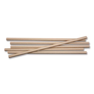 World Centric Sustainable Kraft Paper Straws, 8", 6,000/Carton (STPA8K)