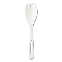 World Centric TPLA Bulk Cutlery, Spork, Plastic, Light Beige, 1,000/Carton (RKPSB)