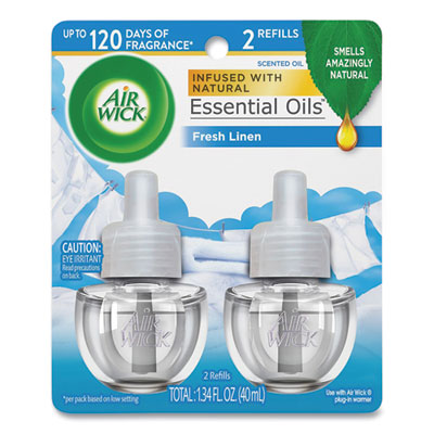 Air Wick Scented Oil Refill, Fresh Linen, 0.67 oz, 2/Pack (82291PK)