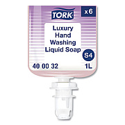 Tork Luxury Liquid Soap Refill, Soft Rose Scent, 1 L, 6/Carton (400032)