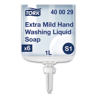 Tork Premium Extra Mild Soap Refill, Unscented, 1 L, 6/Carton (400029)