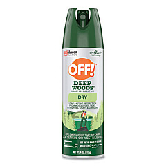 OFF! Deep Woods Dry Insect Repellent, 4 oz Aerosol Spray, 12/Carton (315652)