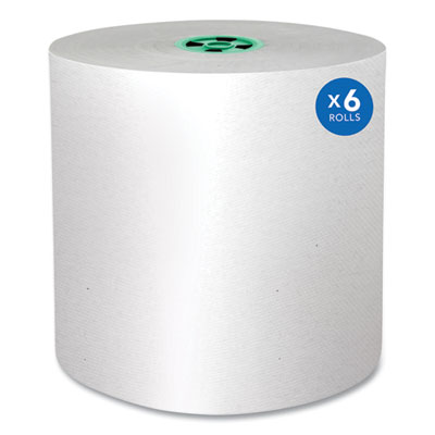 Pro Hard Roll Paper Towels with Absorbency Pockets for Scott Pro Dispenser, Green Core Only, 1-Ply, 7.5" x 900 ft,6 Rolls/CT (43961)