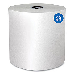 Pro Hard Roll Paper Towels with Absorbency Pockets for Scott Pro Dispenser, Gray Core Only, 1-Ply, 7.5" x 900 ft, 6 Rolls/CT (43960)