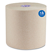 Scott Essential 100% Recycled Fiber Hard Roll Towel, 1-Ply, 8" x 700 ft, 1.5" Core, Brown, 6 Rolls/Carton (54038)