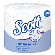 Scott Essential Standard Roll Bathroom Tissue for Business, Septic Safe, 2-Ply, White, 550 Sheets/Roll, 80 Rolls/Carton (04460)
