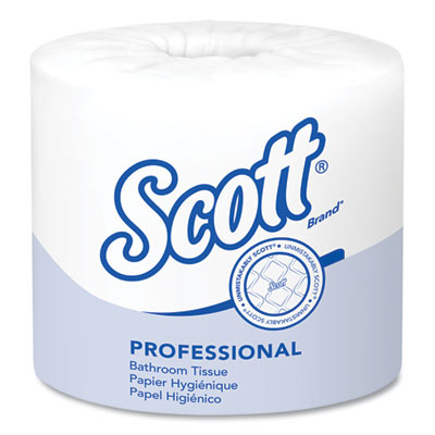 Scott Essential Standard Roll Bathroom Tissue for Business, Septic Safe, 1-Ply, White, 1,210 Sheets/Roll, 80 Rolls/Carton (05102CT)