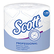 Scott Essential Standard Roll Bathroom Tissue for Business, Septic Safe, 2-Ply, White, 550 Sheets/Roll, 20 Rolls/Carton (13607)