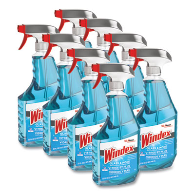 Windex Ammonia-D Glass Cleaner, Fresh, 32 oz Spray Bottle, 8/Carton (322338)
