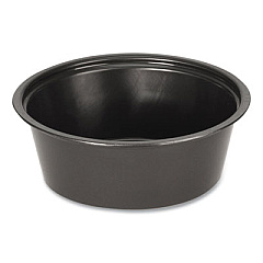 Fabri-Kal Portion Cups, 1.5 oz, Plastic, Black, 250/Sleeve, 10 Sleeves/Carton (PPC150B)