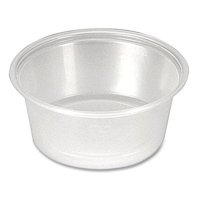 Fabri-Kal Portion Cups, 1.5 oz, Plastic, Clear, 250/Sleeve, 10 Sleeves/Carton (PPC150)