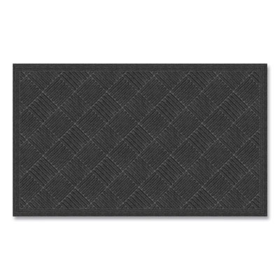 Apache Mills Ecomat Crosshatch Entry Mat, Rectangular, Charcoal Gray Crush-Resistant Ribbed Surface, 36" x 60" (072023)