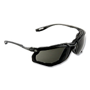 3M Virtua CCS Protective Eyewear with Foam Gasket, Black/Gray Half Frame, Gray Dual Lens (1187300000)