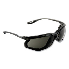 3M Virtua CCS Protective Eyewear with Foam Gasket, Black/Gray Half Frame, Gray Dual Lens (1187300000)