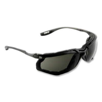 3M Virtua CCS Protective Eyewear with Foam Gasket, Black/Gray Half Frame, Gray Dual Lens (1187300000)