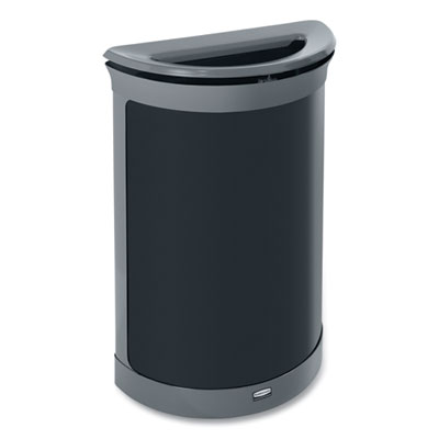 Rubbermaid Commercial ENHANCE Series Waste Receptacle, 11.5 gal, Metal, Umbra Gray/Pearl Gray (2172845)