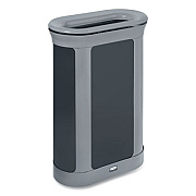 Rubbermaid Commercial ENHANCE Series Waste Receptacle, 13 gal, Metal, Pearl Gray/Umbra Gray (2172851)