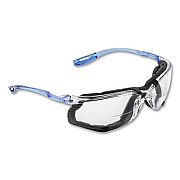 3M Virtua CCS Protective Eyewear with Foam Gasket, 1.5+ Diopter, Blue Half Frame, Clear Dual Lens (VC215AF)