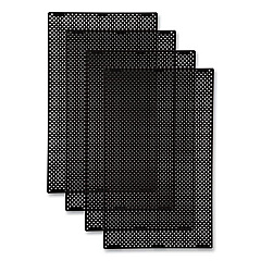 Rubbermaid Commercial Large General Purpose Perforated Panels for Tailor and Landmark Series Containers, 20.72" x 0.5" x 34.33", Black, 4/Carton (2182676)