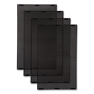 Rubbermaid Commercial Large General Purpose Perforated Panels for Tailor and Landmark Series Containers, 20.72" x 0.5" x 34.33", Black, 4/Carton (2182676)