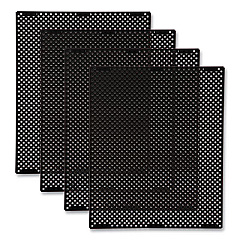 Rubbermaid Commercial Medium General Purpose Perforated Panels for Tailor and Landmark Series Containers, 20.72" x 0.5" x 27.95", Black, 4/Carton (2182610)
