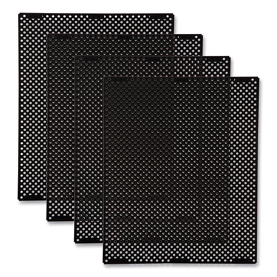 Rubbermaid Commercial Medium General Purpose Perforated Panels for Tailor and Landmark Series Containers, 20.72" x 0.5" x 27.95", Black, 4/Carton (2182610)