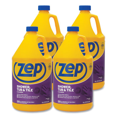 Zep Shower Tub and Tile Cleaner, Pleasant Scent, 1 gal, 4/Carton (ZUSTT128A)