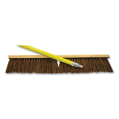 Boardwalk Palmyra Push Broom Kit, 24 x 64, Metal Handle, Yellow/Brown (20124KIT)