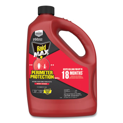 Raid MAX Perimeter Protection, 128 oz Refill Bottle, 4/Carton (377224)